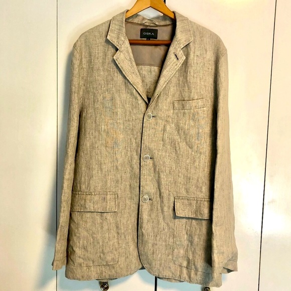 High quality Men's OSKA linen blazer - Picture 1 of 16
